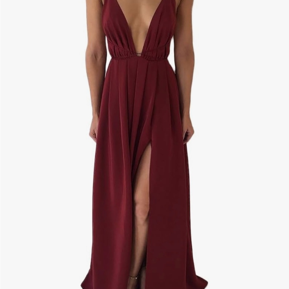 Elegant Burgundy Dress